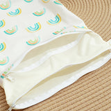 Reusable Diaper Organizer Large Waterproof Baby Wet Bag with Double Zipper