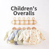 Long Sleeved Bib Set Baby Waterproof Bibs with Pocket Toddler Bib with Sleeves 6-24 Months