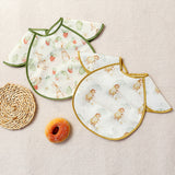 Printing Short Sleeve Baby Bib Toddler Apron Snap Button