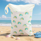 Reusable Diaper Organizer Large Waterproof Baby Wet Bag with Double Zipper