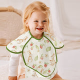 Printing Short Sleeve Baby Bib Toddler Apron Snap Button