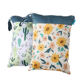 Reusable Diaper Organizer Large Waterproof Baby Wet Bag with Double Zipper