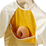 Home Kitchen Custom Bibs Baby Splice Color Baby Bib Waterproof Long Sleeve