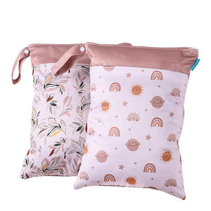 Reusable Diaper Organizer Large Waterproof Baby Wet Bag with Double Zipper
