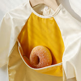 Home Kitchen Custom Bibs Baby Splice Color Baby Bib Waterproof Long Sleeve