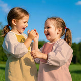 Home Kitchen Custom Bibs Baby Splice Color Baby Bib Waterproof Long Sleeve