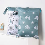 Reusable Diaper Organizer Large Waterproof Baby Wet Bag with Double Zipper